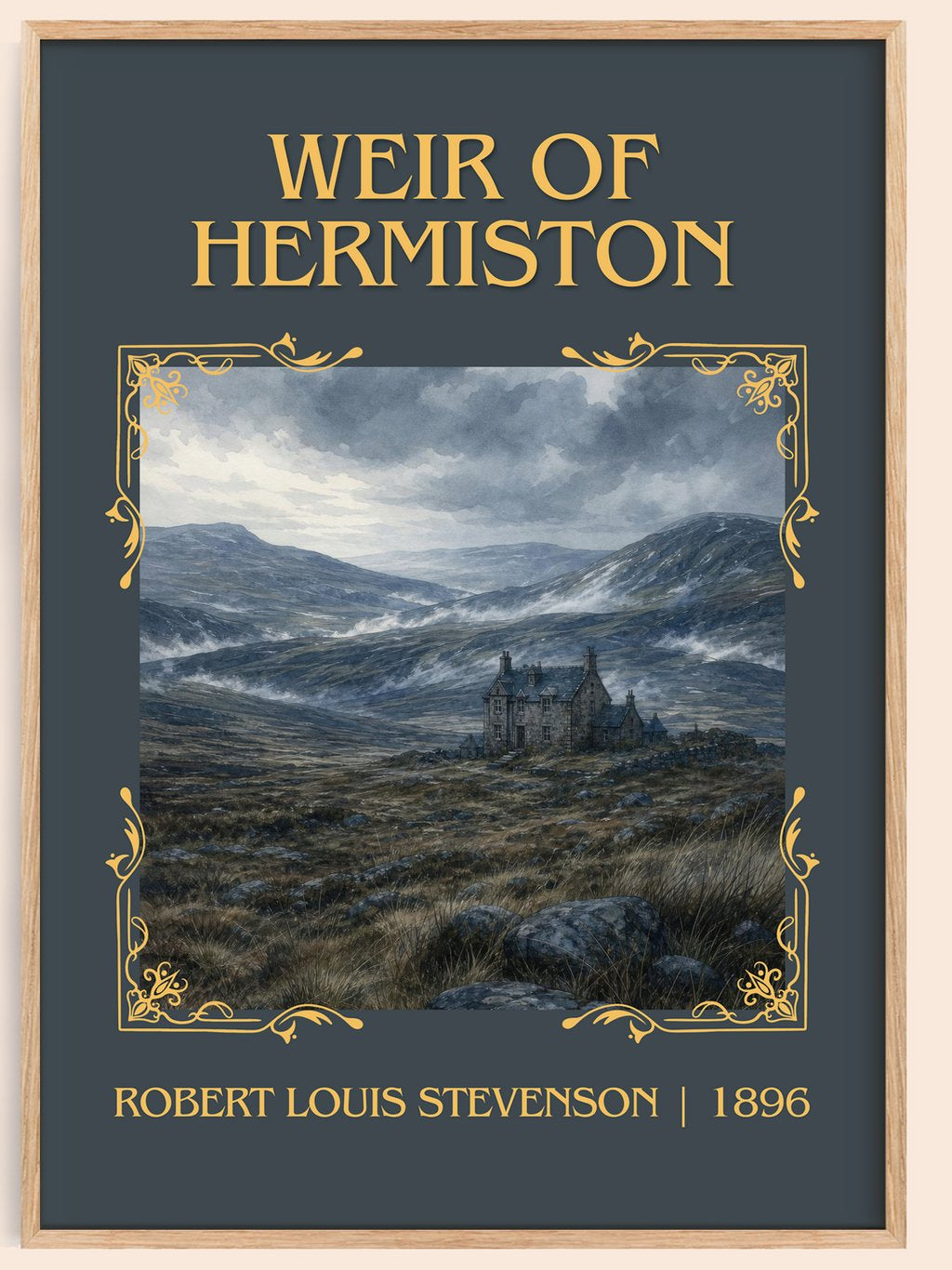 Weir Of Hermiston Classic Book Art Print by Robert Louis Stevenson – book poster