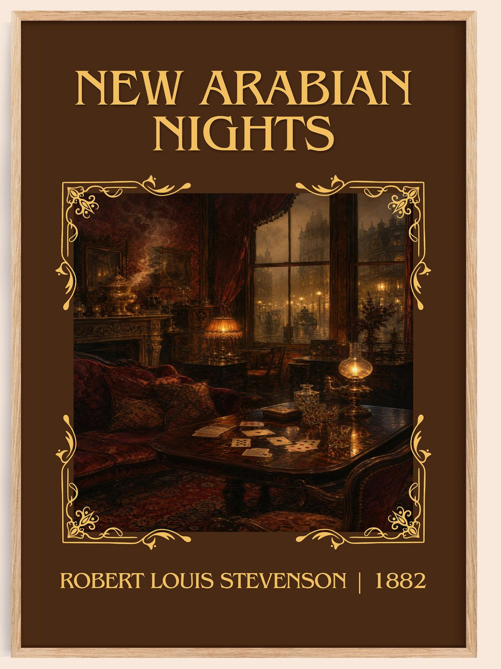 New Arabian Nights Classic Book Art Print by Robert Louis Stevenson – book poster