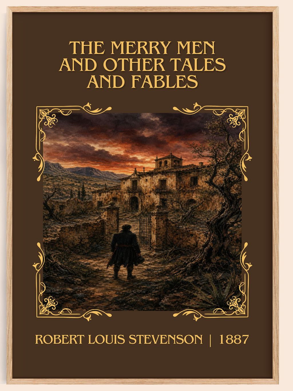 The Merry Men And Other Tales And Fables Classic Book Art Print by Robert Louis Stevenson – book poster