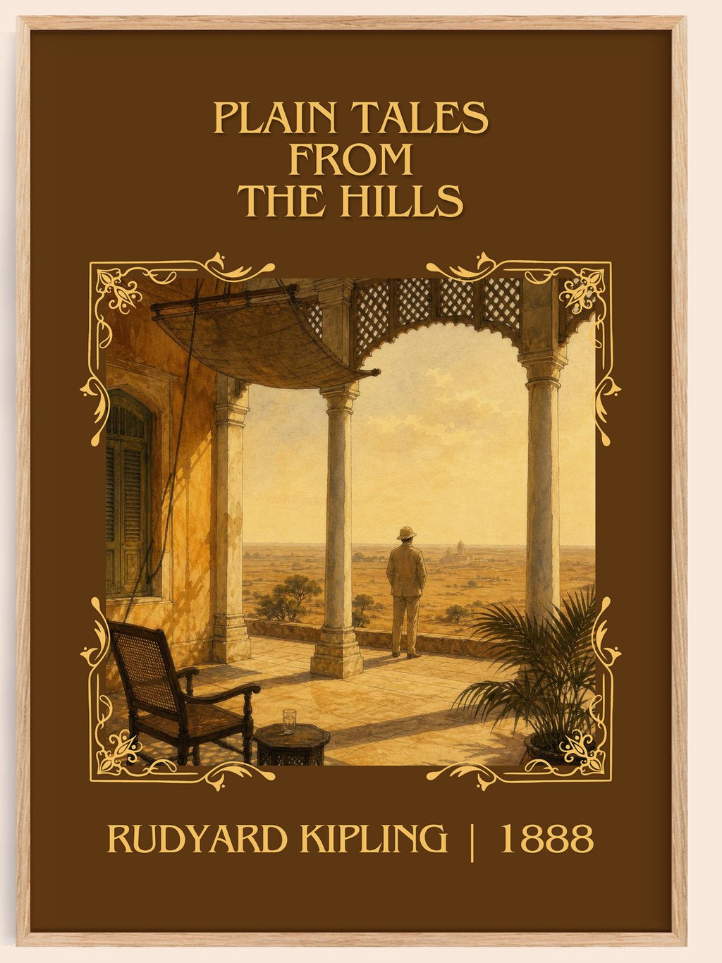 Plain Tales From The Hills Classic Book Art Print by Rudyard Kipling – book poster