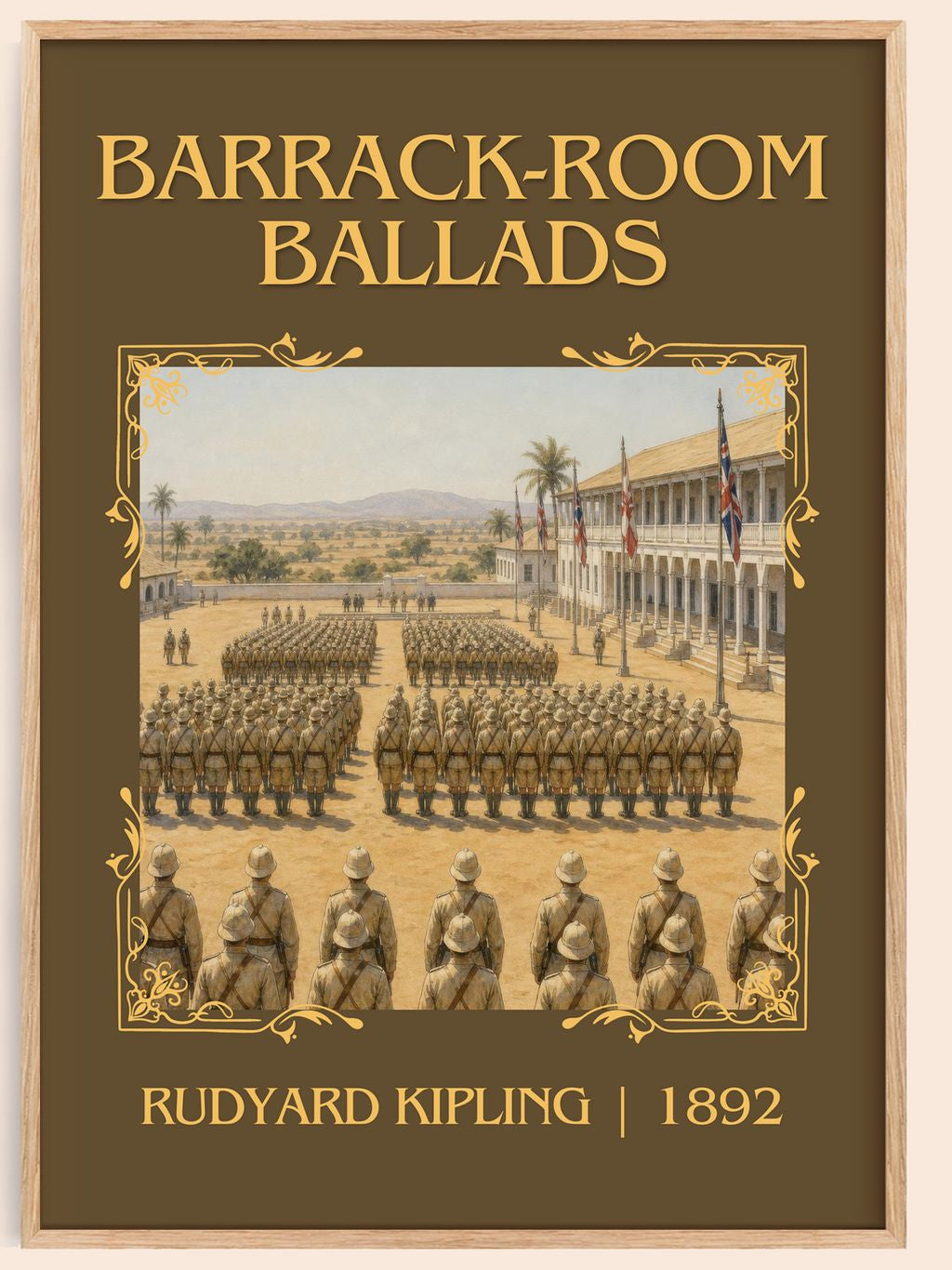 Barrack-Room Ballads Classic Book Art Print by Rudyard Kipling – book poster