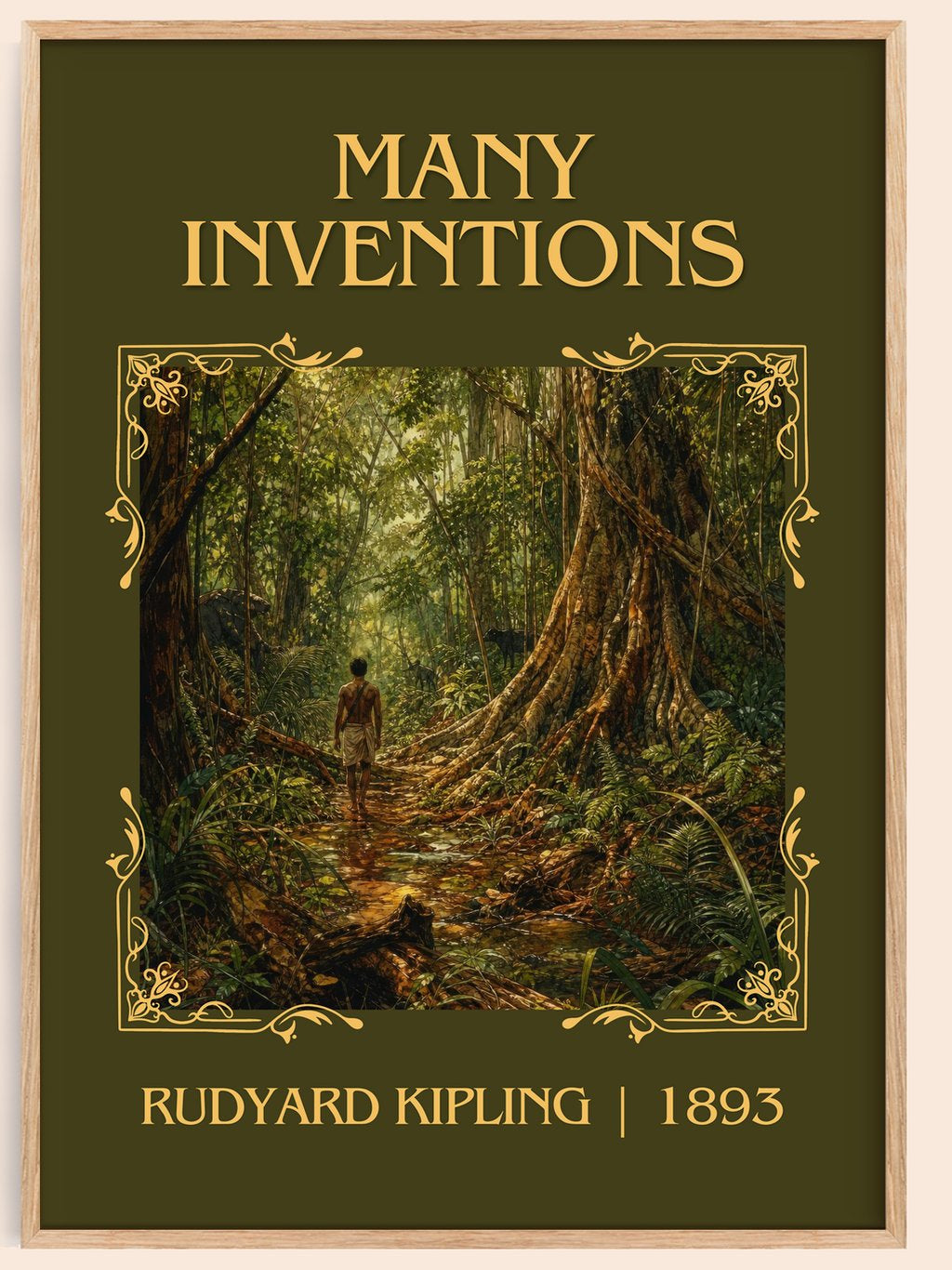 Many Inventions Classic Book Art Print by Rudyard Kipling – book poster