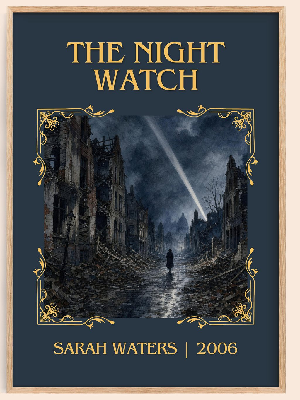 The Night Watch Classic Book Art Print by Sarah Waters – book poster