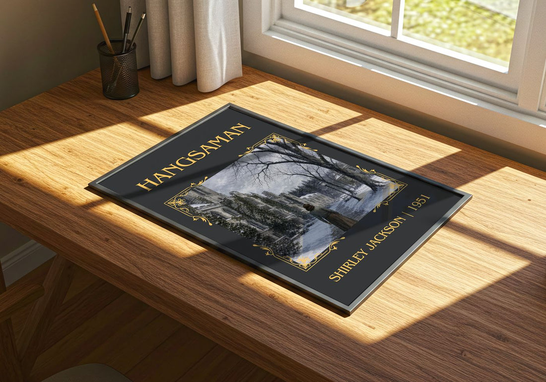 Hangsaman Classic Book Art Print by Shirley Jackson – print on a sunlit desk