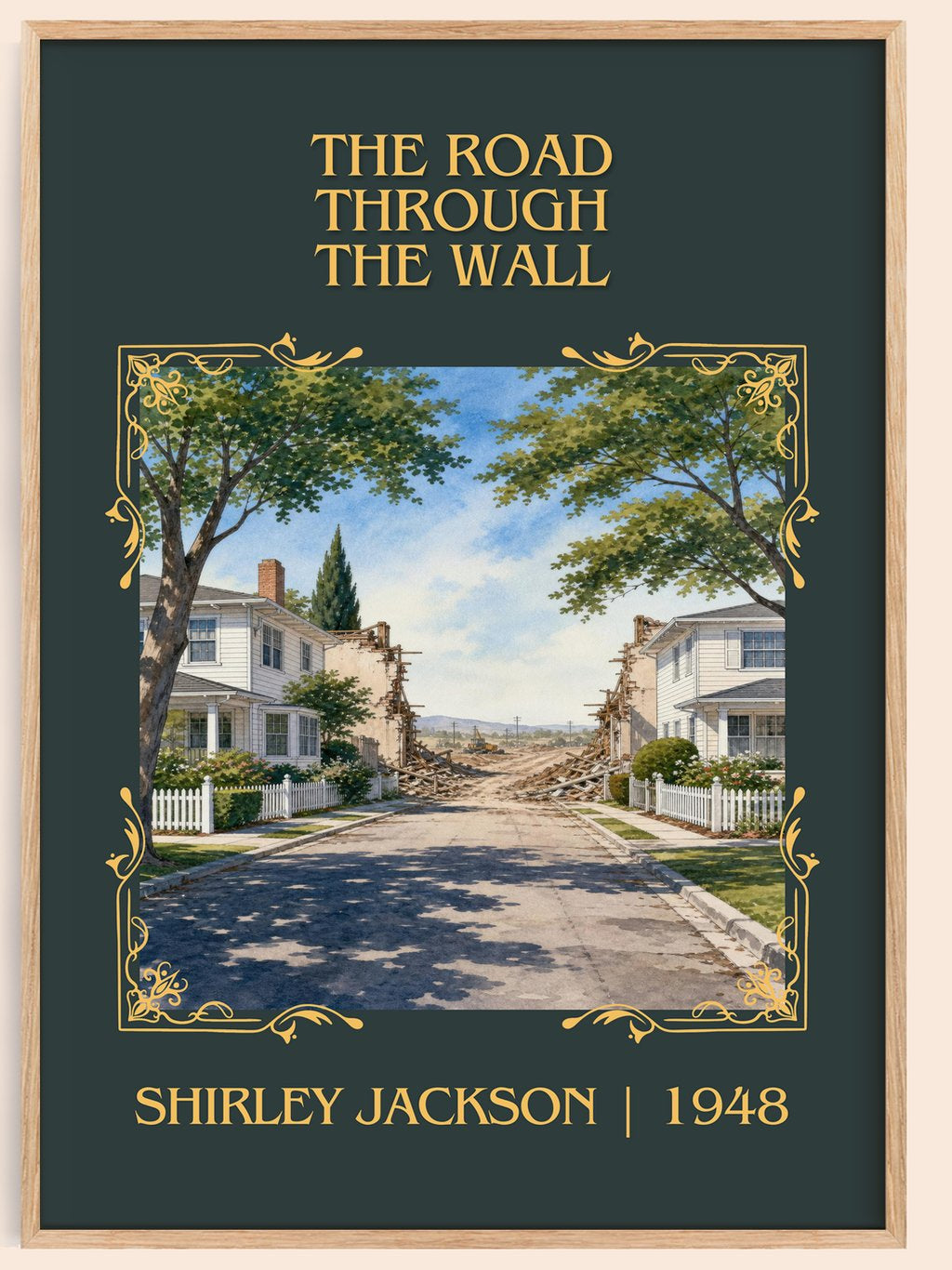 The Road Through The Wall Classic Book Art Print by Shirley Jackson – book poster