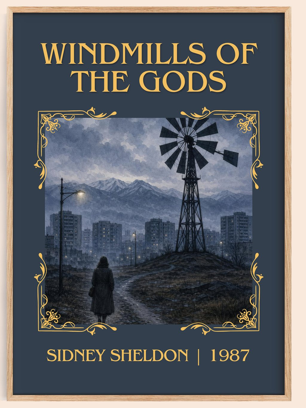 Windmills Of The Gods Classic Book Art Print by Sidney Sheldon – book poster