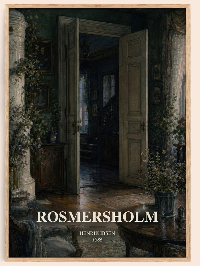 Rosmersholm Book Watercolour Illustration by Henrik Ibsen