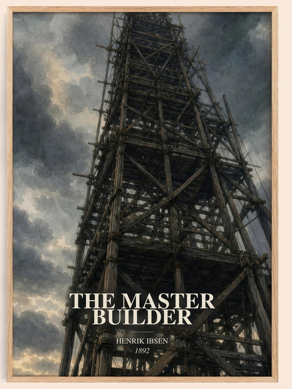 The Master Builder watercolour book poster by Henrik Ibsen – framed literary art print