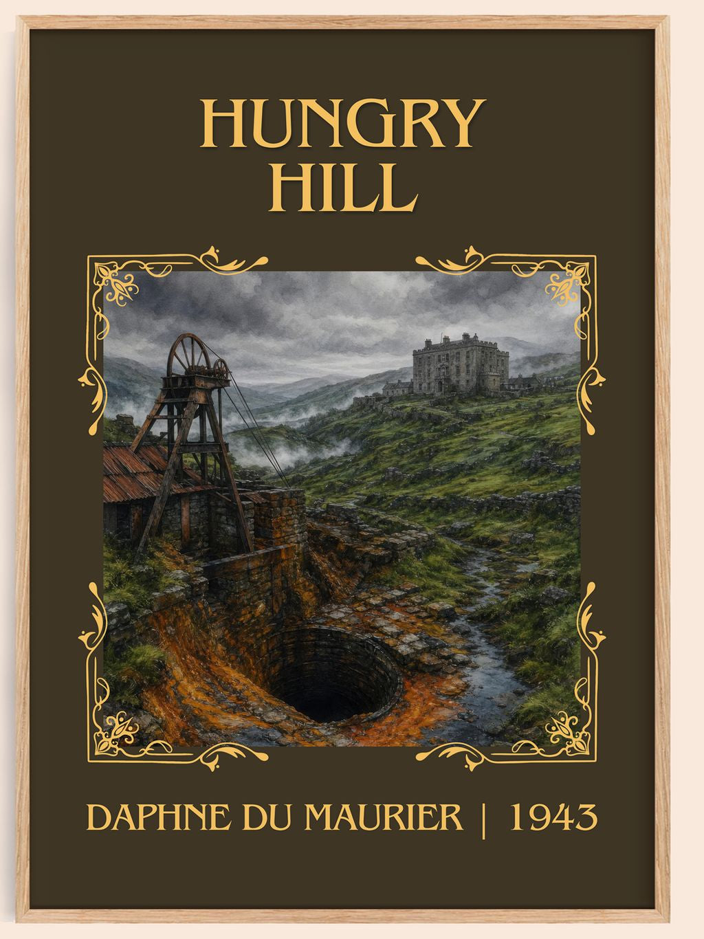 Hungry Hill Classic Book Art Print by Daphne du Maurier – book poster