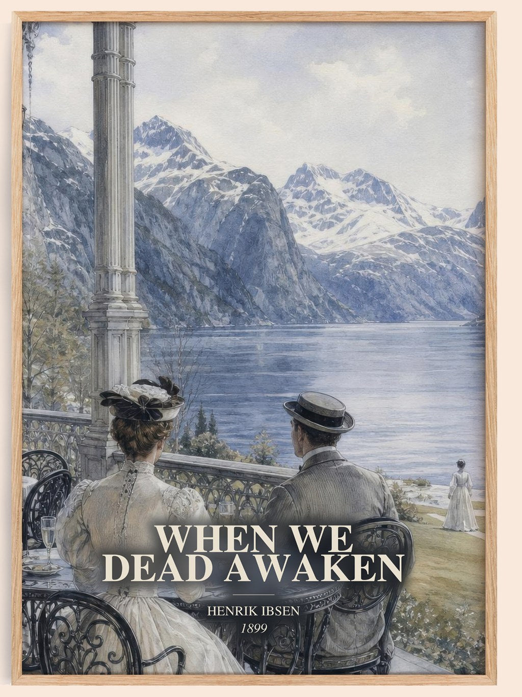 When We Dead Awaken watercolour book poster by Henrik Ibsen – framed literary art print