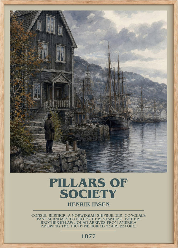Pillars Of Society Bookish Wall Art by Henrik Ibsen
