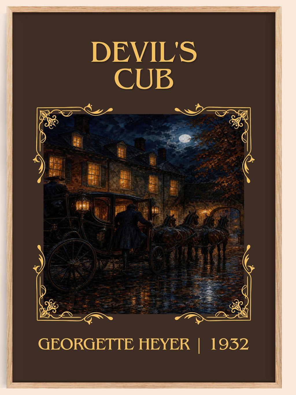Devil's Cub Classic Book Art Print by Georgette Heyer – book poster