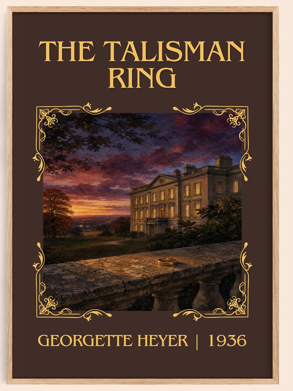 The Talisman Ring Classic Book Art Print by Georgette Heyer – book poster