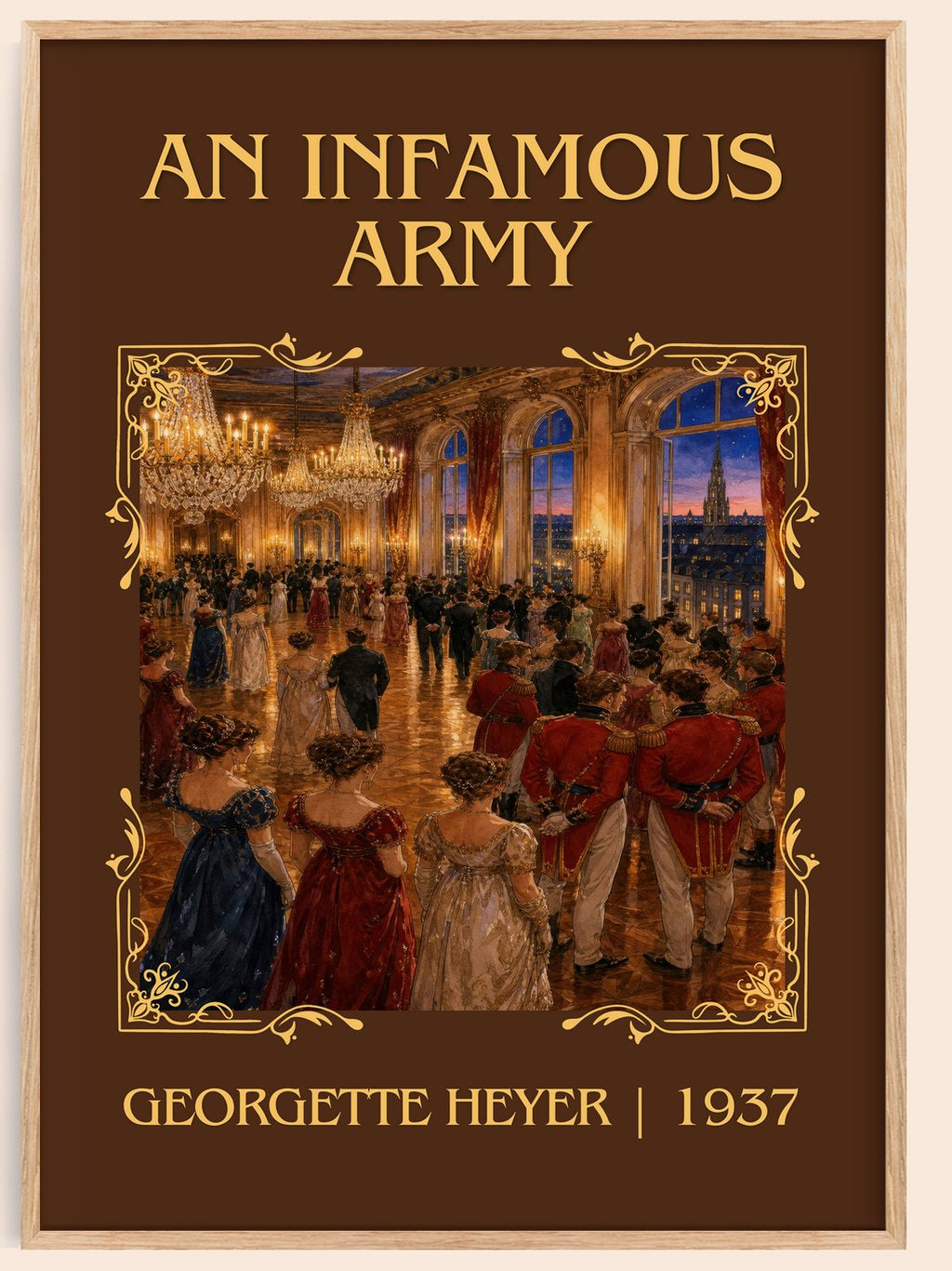 An Infamous Army Classic Book Art Print by Georgette Heyer – book poster