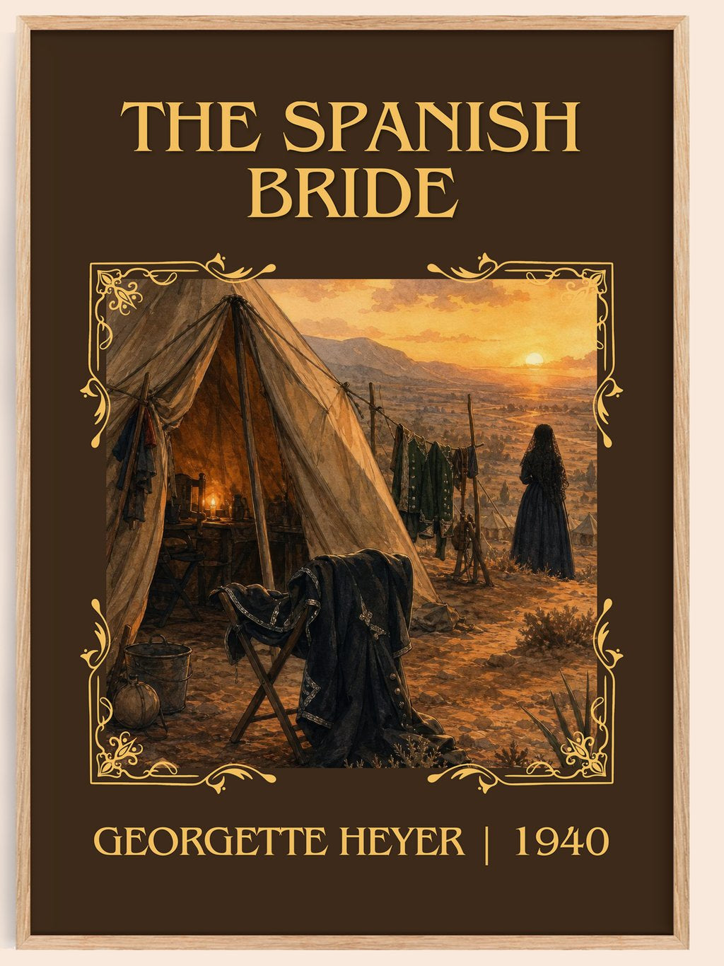 The Spanish Bride Classic Book Art Print by Georgette Heyer – book poster