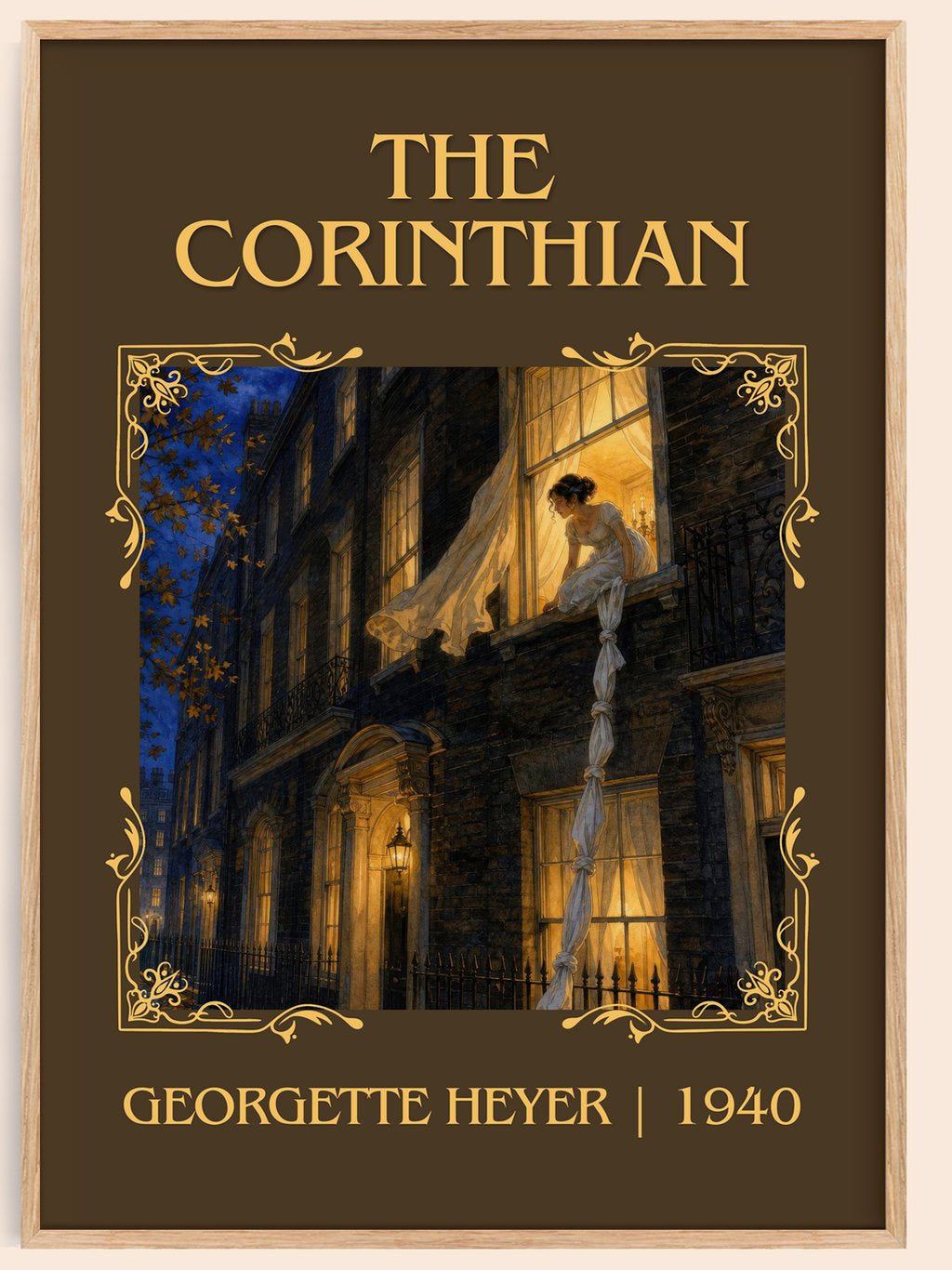 The Corinthian Classic Book Art Print by Georgette Heyer – book poster