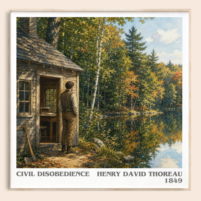 Civil Disobedience Literary Art Print by Henry David Thoreau