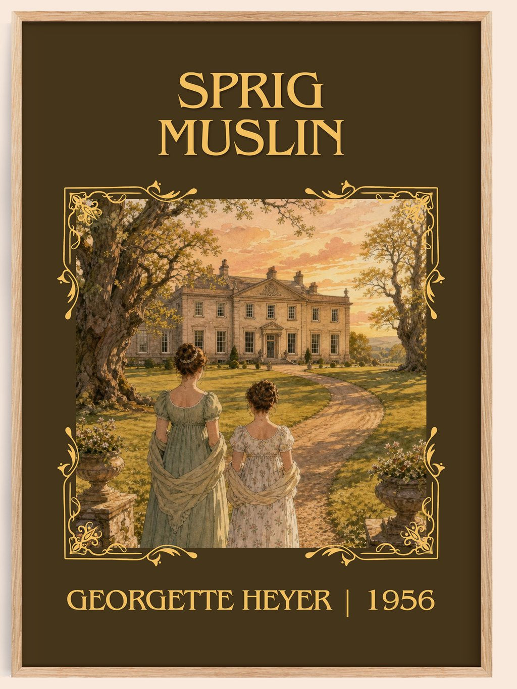 Sprig Muslin Classic Book Art Print by Georgette Heyer – book poster