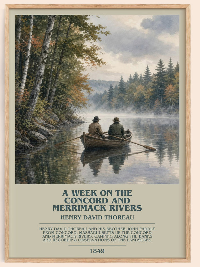 Week On The Concord And Merrimack Rivers Bookish Wall Art – H. Thoreau