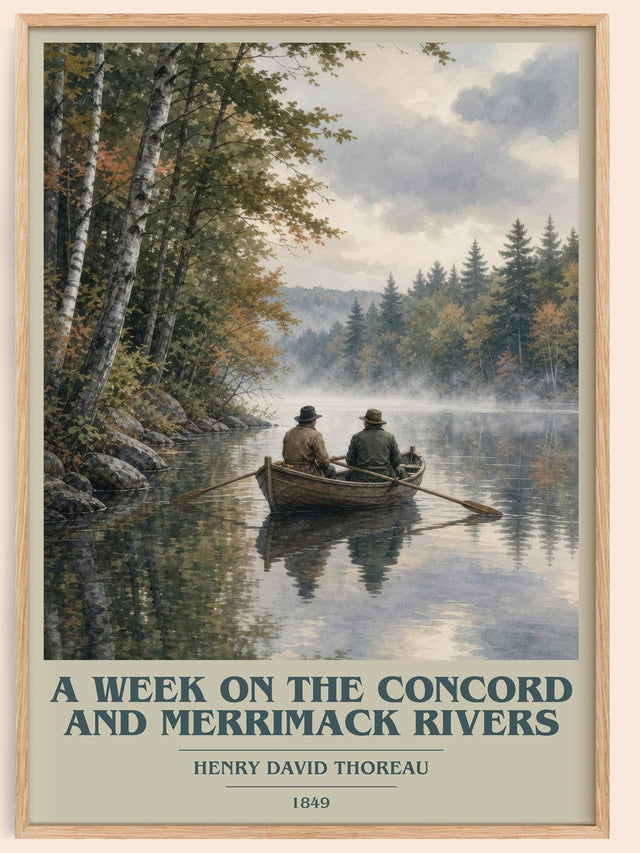 Week On The Concord And Merrimack Rivers Book Cover Poster – H.