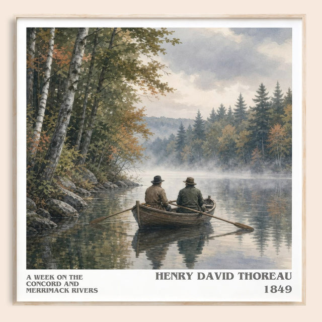 Week On The Concord And Merrimack Rivers Literary Art Print – H.