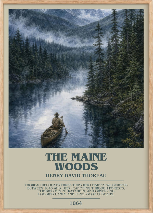 The Maine Woods Bookish Wall Art by Henry David Thoreau