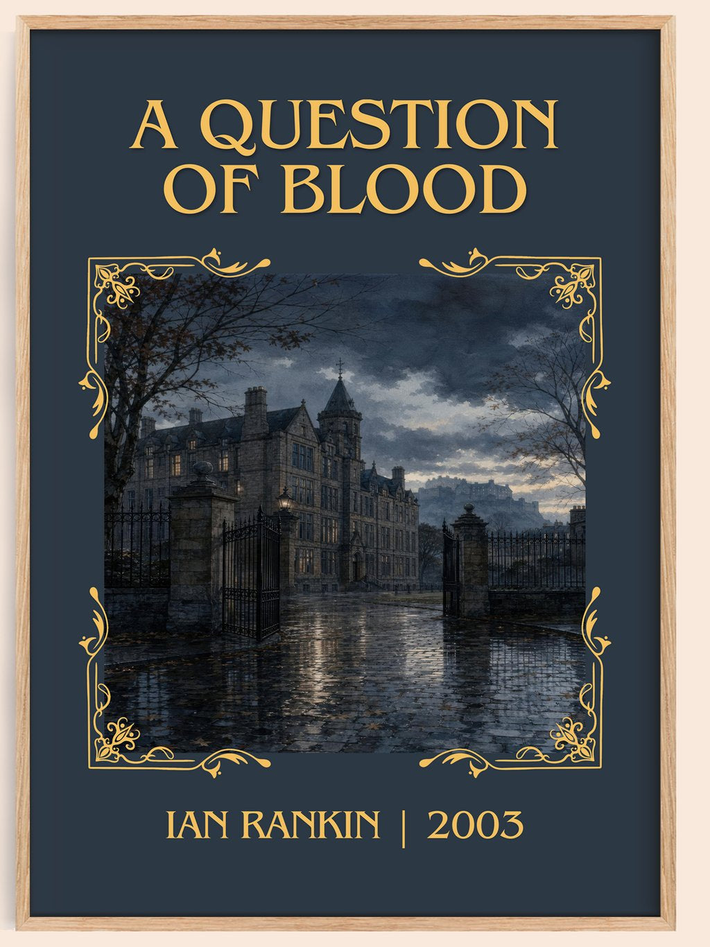 A Question of Blood Classic Book Art Print by Ian Rankin – book poster