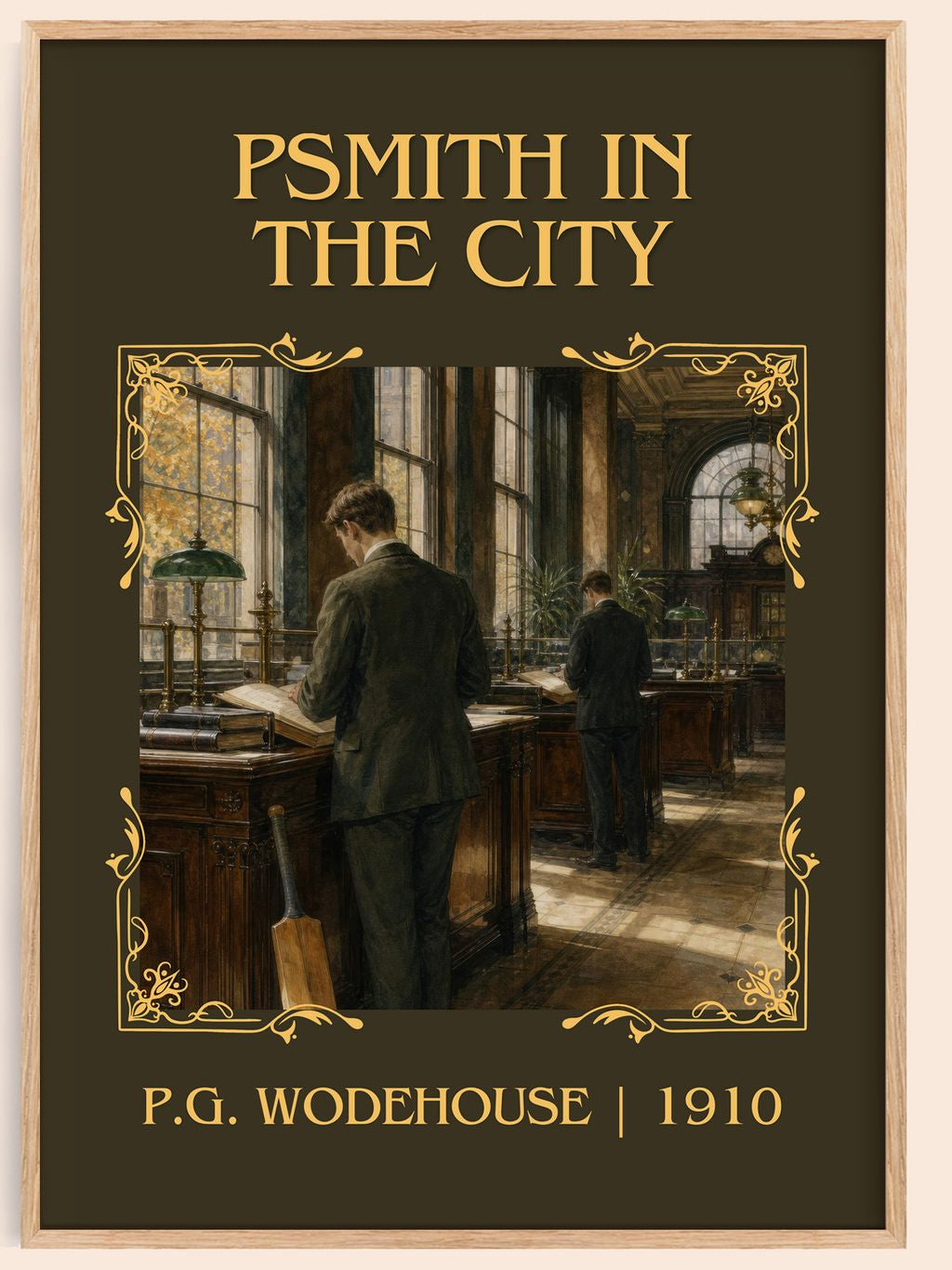 Psmith in the City Classic Book Art Print by P.G. Wodehouse – book poster