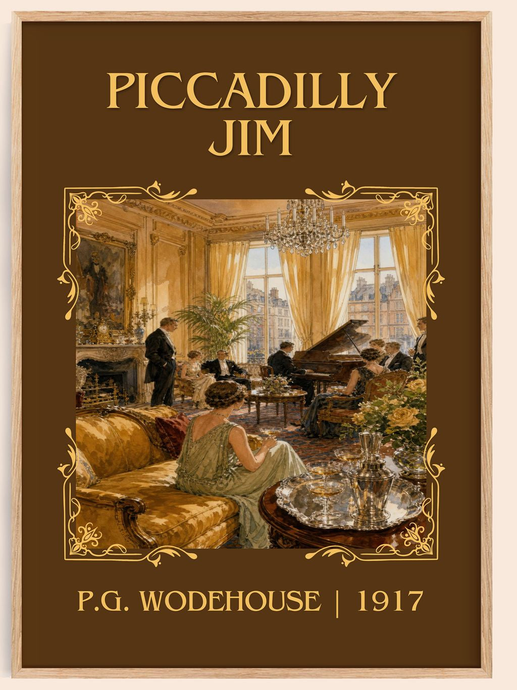 Piccadilly Jim Classic Book Art Print by P.G. Wodehouse – book poster