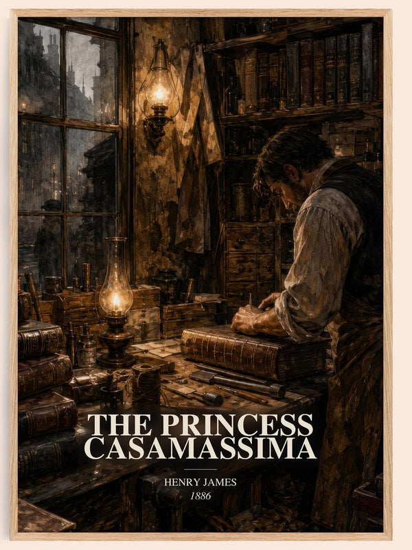 The Princess Casamassima watercolour book poster by Henry James – framed literary art print