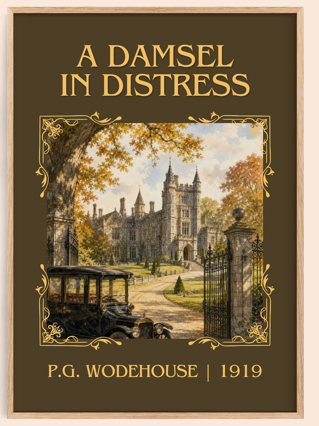 A Damsel in Distress Classic Book Art Print by P.G. Wodehouse – book poster