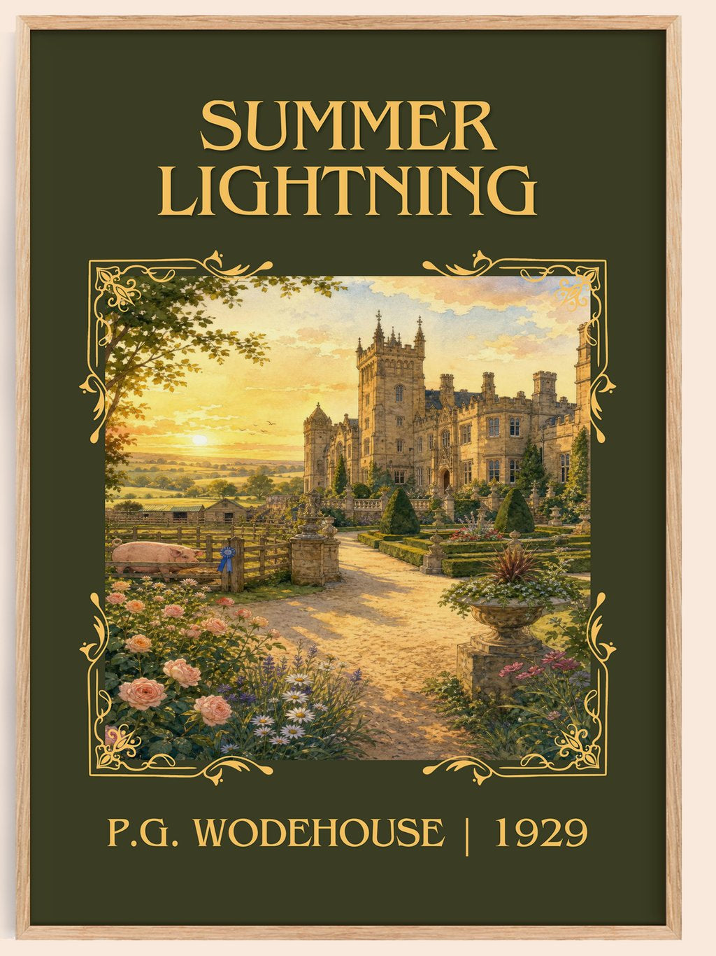 Summer Lightning Classic Book Art Print by P.G. Wodehouse – book poster
