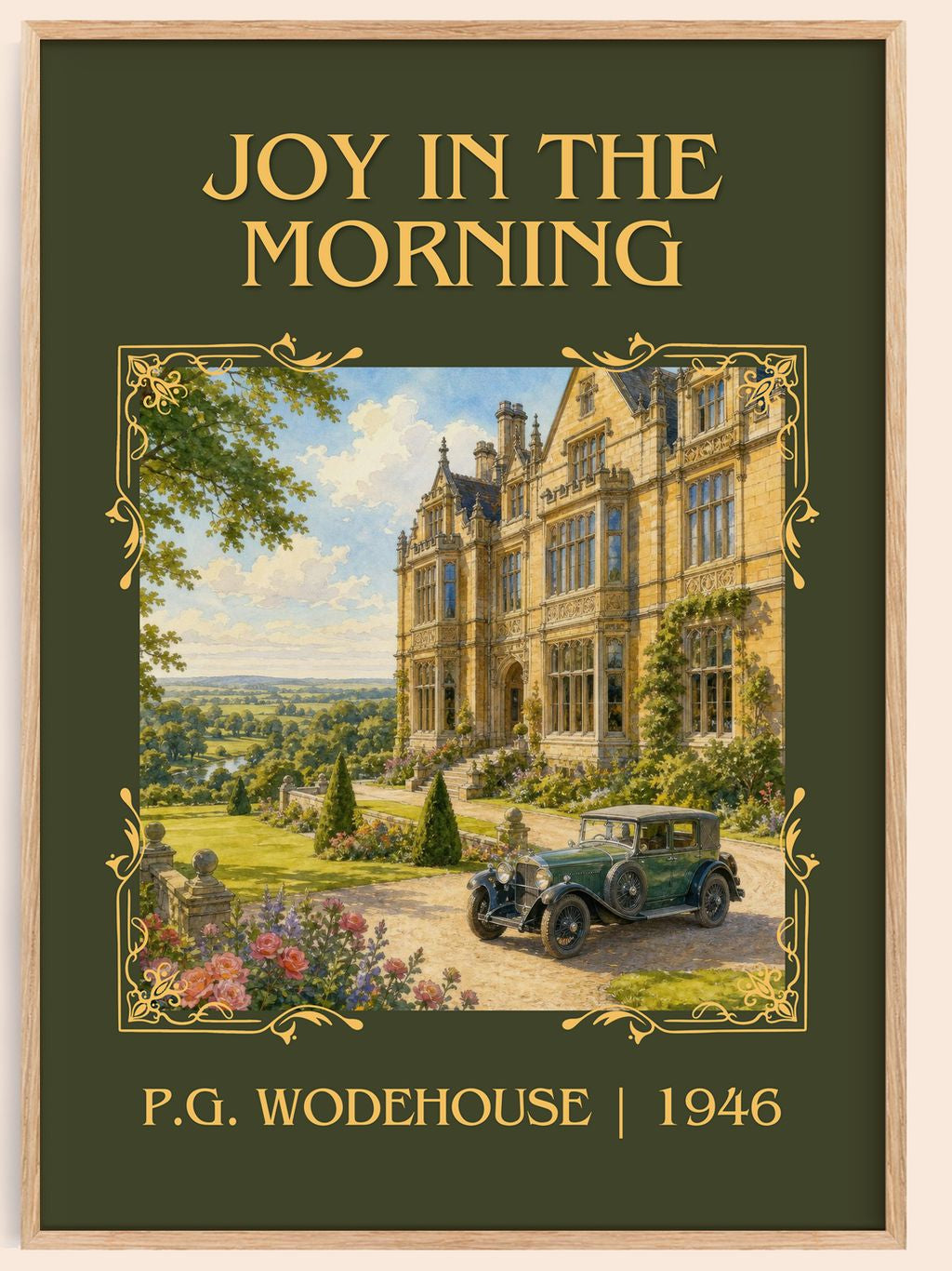 Joy in the Morning Classic Book Art Print by P.G. Wodehouse – book poster
