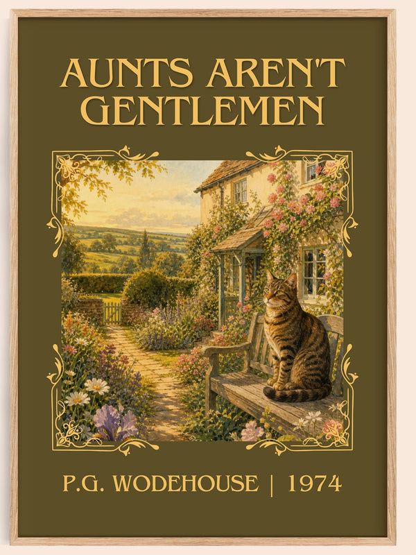 Aunts Aren't Gentlemen Classic Book Art Print by P.G. Wodehouse – book poster