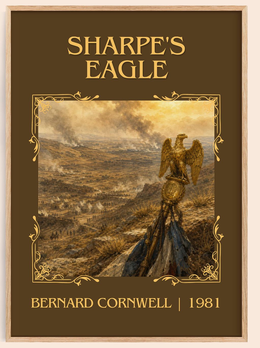 Sharpe's Eagle Classic Book Art Print by Bernard Cornwell – book poster
