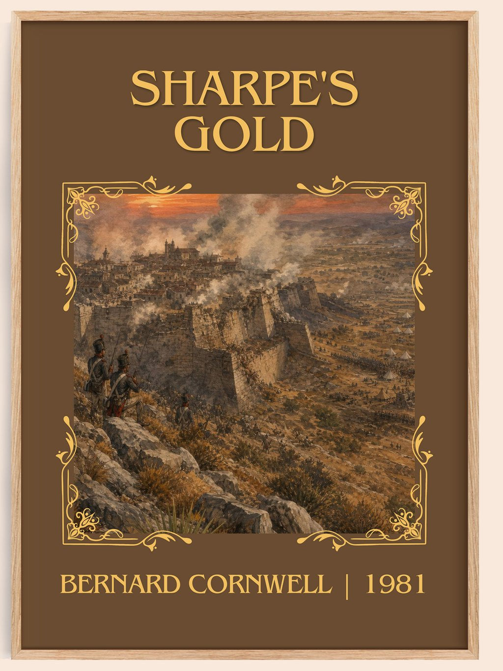 Sharpe's Gold Classic Book Art Print by Bernard Cornwell – book poster