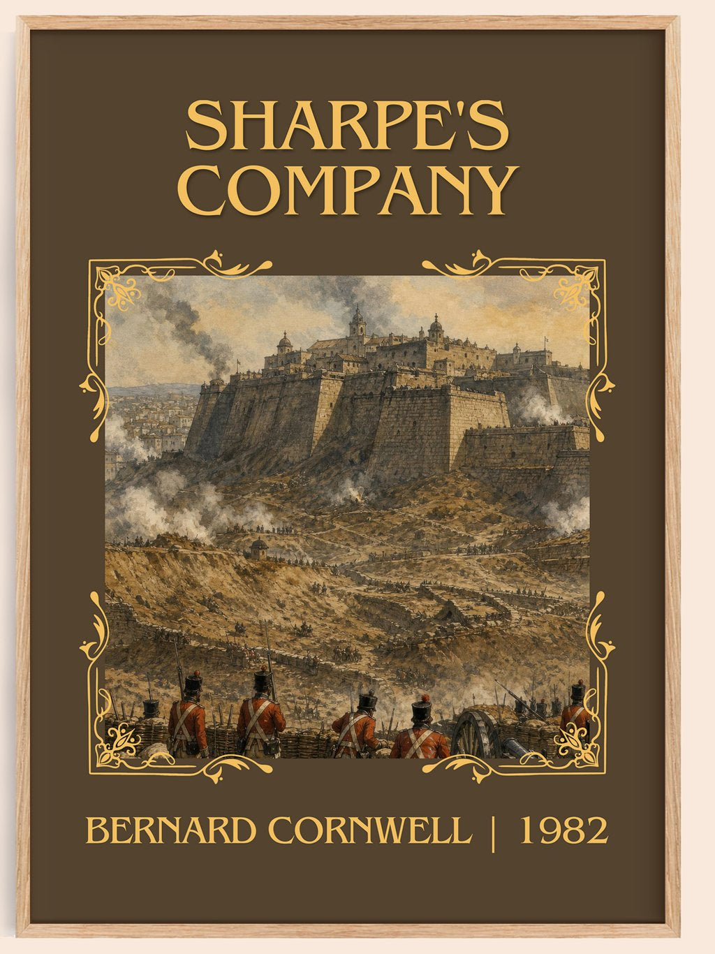 Sharpe's Company Classic Book Art Print by Bernard Cornwell – book poster