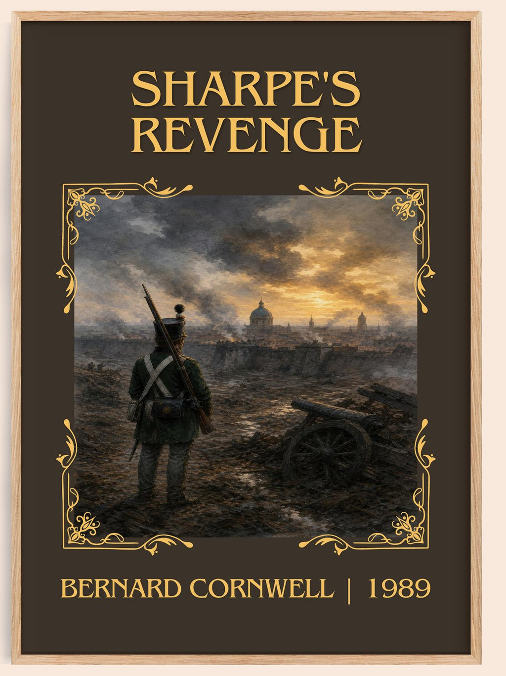 Sharpe's Revenge Classic Book Art Print by Bernard Cornwell – book poster