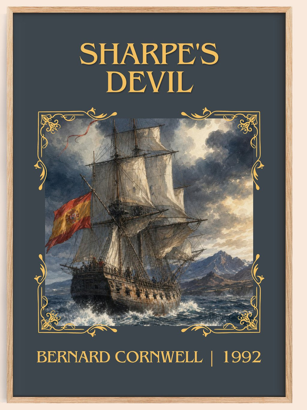 Sharpe's Devil Classic Book Art Print by Bernard Cornwell – book poster