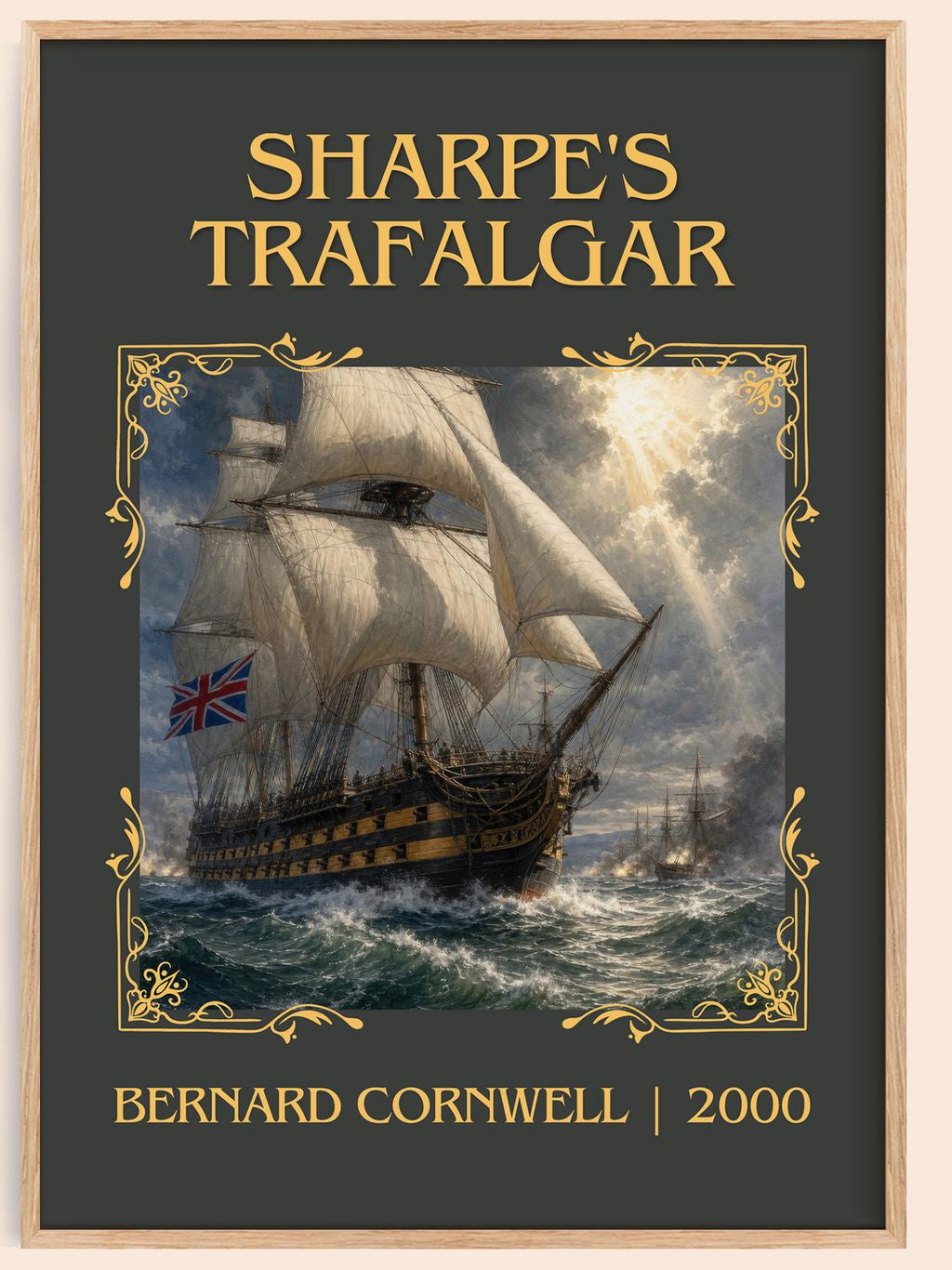 Sharpe's Trafalgar Classic Book Art Print by Bernard Cornwell – book poster