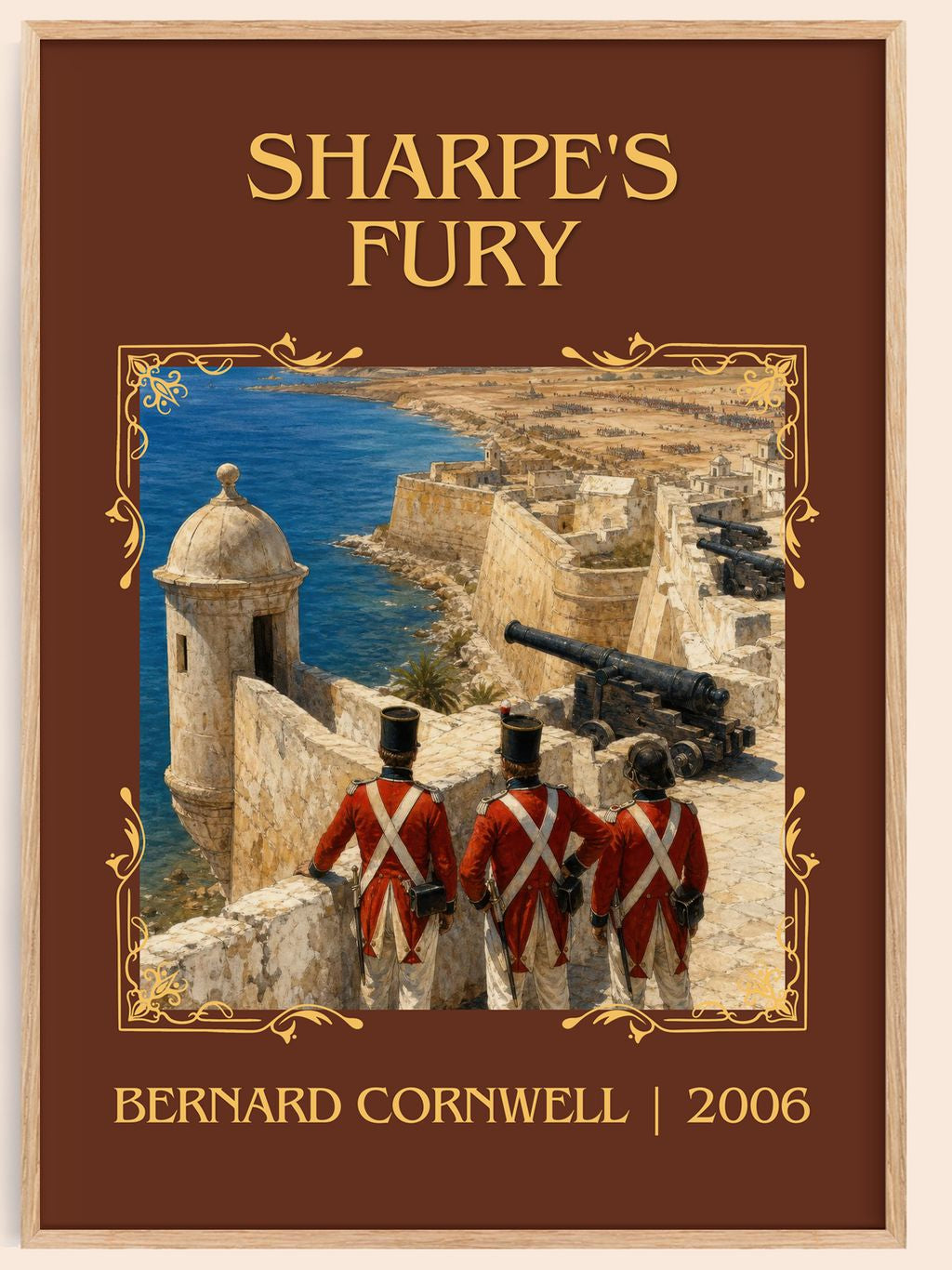 Sharpe's Fury Classic Book Art Print by Bernard Cornwell – book poster
