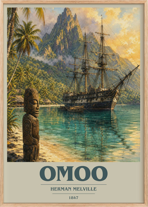 Omoo Book Cover Poster by Herman Melville