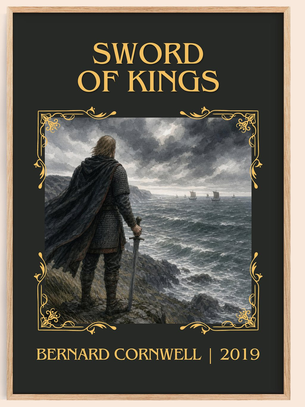 Sword of Kings Classic Book Art Print by Bernard Cornwell – book poster
