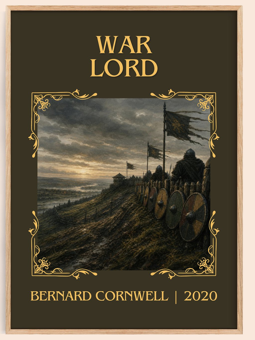 War Lord Classic Book Art Print by Bernard Cornwell – book poster