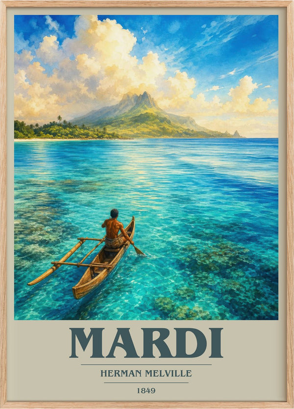 Mardi Book Cover Poster by Herman Melville
