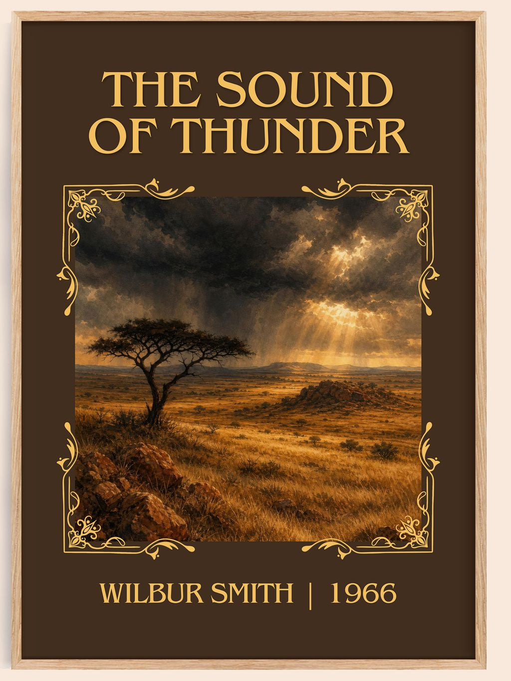 The Sound of Thunder Classic Book Art Print by Wilbur Smith – book poster
