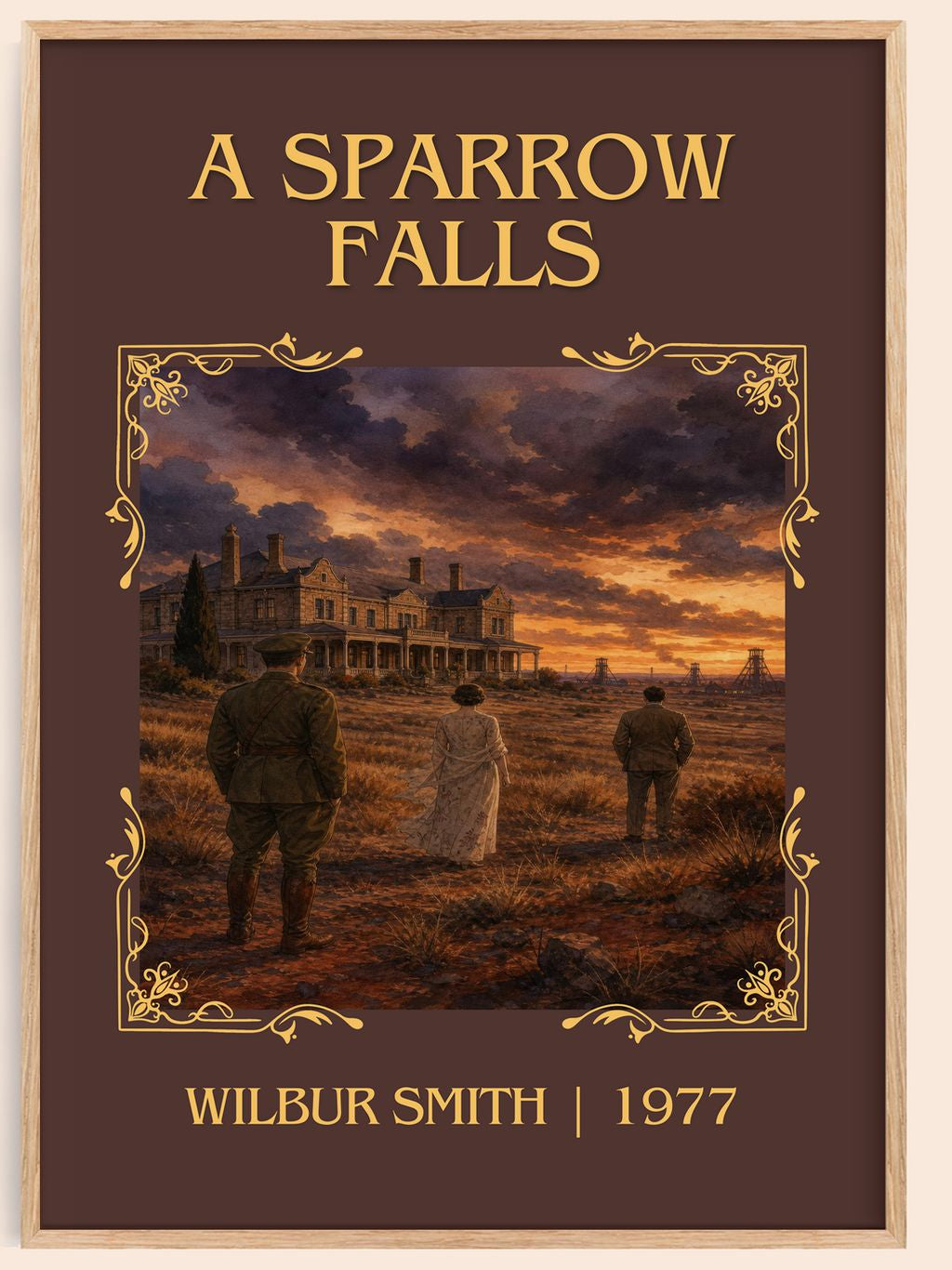 A Sparrow Falls Classic Book Art Print by Wilbur Smith – book poster