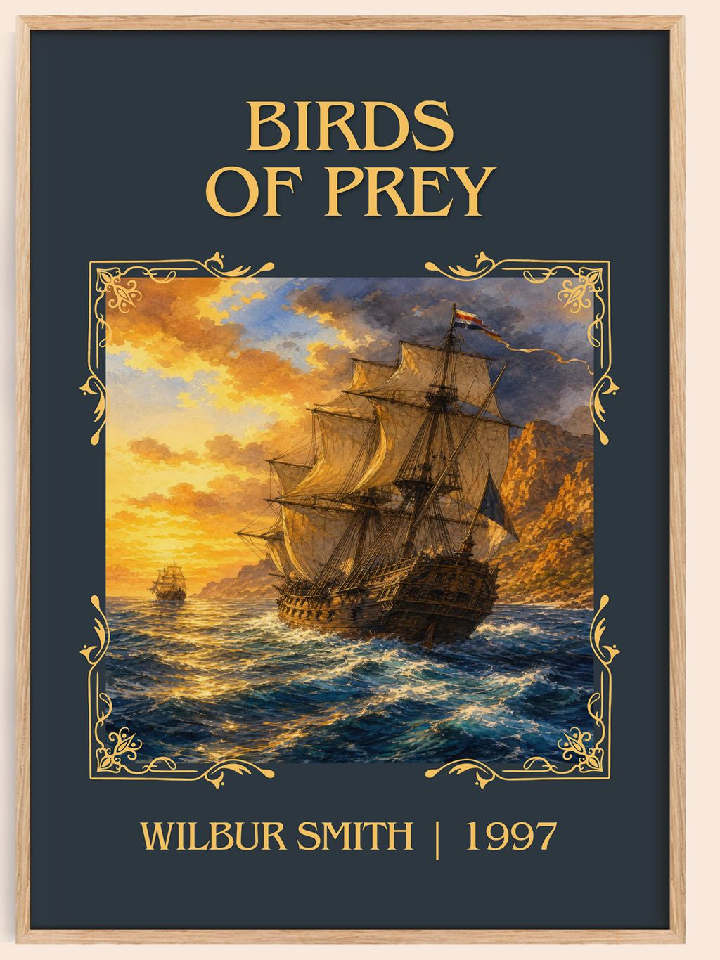 Birds of Prey Classic Book Art Print by Wilbur Smith – book poster