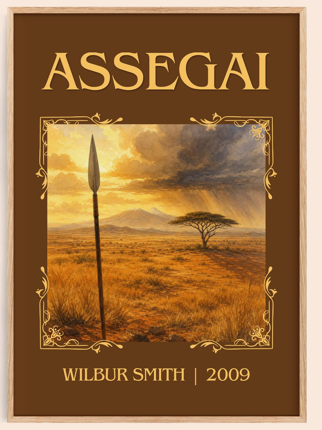 Assegai Classic Book Art Print by Wilbur Smith – book poster