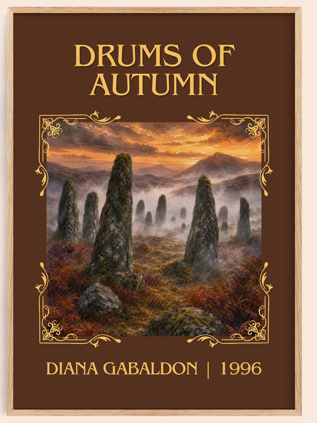 Drums of Autumn Classic Book Art Print by Diana Gabaldon – book poster
